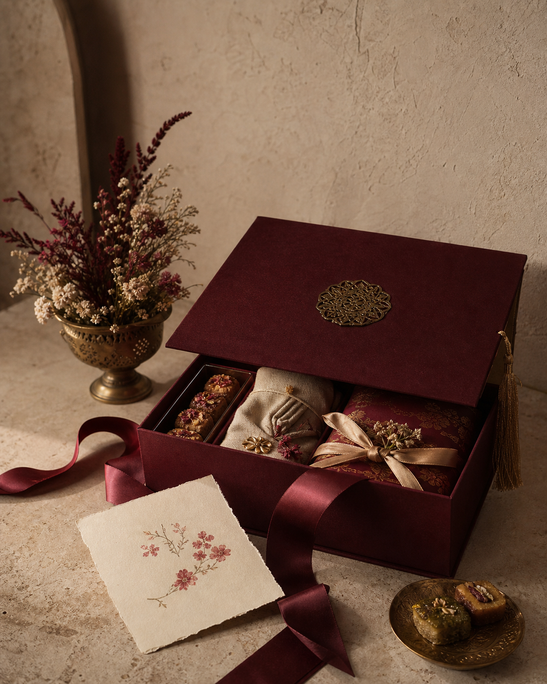 A close view of Bajrang's handcrafted gift box